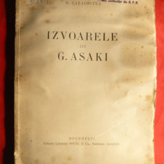 D.Caracostea - Izvoarele lui G.Asaki Prima Ed. 1928 Ed.Socec