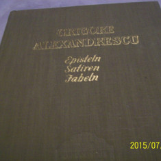 g. alexandrescu- episteln, satiren, fabeln, lb germana-1957- 1100 ex.
