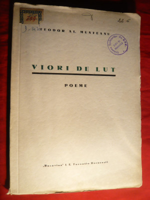 Th.Al.Munteanu - Viori de Lut - Poeme -Prima Ed.1937 foto