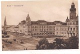 % carte postala (ilustrata)-ARAD -Strada cu Primaria
