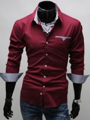 CAMASA BARBATI SLIM FIT Casual Maneca Lunga Model 2019 C-2B Cambrata 3 Culori foto