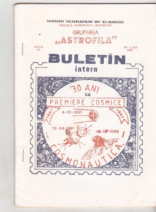 bnk fil Astrofila - Buletin intern nr 1/1987