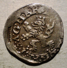 C.117 BOHEMIA RUDOLF II MALEYGROSCHEN 1594 ARGINT 1,08g/16mm foto