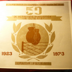 50 Ani Activitate Pugilistica in Oltenia 1923-1973 - CJEFS Dolj -BOX