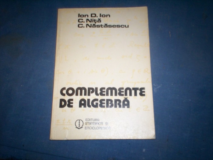 ION D. ION - COMPLEMENTE DE ALGEBRA