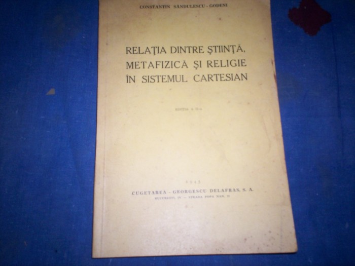 RELATIA DINTRE STIINTA , METAFIZICA SI RELIGIE IN SISTEMUL CARTESIAN