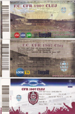 Lot 3 bilete meci fotbal CFR CLUJ-CHELSEA,FC BASEL,DINAMO MINSK foto