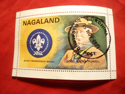 Colita stampilata- Lord Baden Powel -Scout 1967 Nagaland foto
