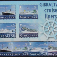 GIBRALTAR - VAPOARE DE LINIE 1 M/SH SI 4 VALORI, NEOBLITERATE - GB 021