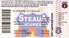 Bilet meci fotbal STEAUA BUCURESTI - CFR CLUJ 02.03.2008 foto