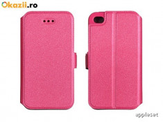 Husa Samsung Galaxy Grand Prime G530H Flip Case Inchidere Magnetica Pink foto