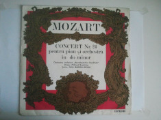 VINIL MOZART CONCERT NR. 24 PENTRU PIAN SI ORCHESTRA IN DO MINOR { KV 491 } foto