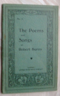 THE POEMS AND SONGS OF ROBERT BURNS (LONDON/LITTLE BLUE BOOKS No.8/interbelica) foto