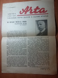 Ziarul arta anul 1,nr.2 iunie 1937-publicatiune pt educatie si cultura artistica