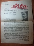 ziarul arta anul 1,nr.2 iunie 1937-publicatiune pt educatie si cultura artistica