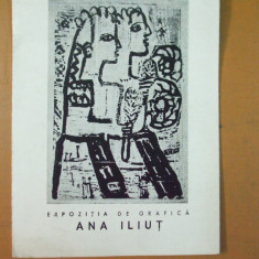 Ana Iliut catalog expozitie grafica 1966 galeria Magheru Bucuresti