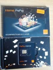 Cartela internet PrePay orange 8euro credit\40zile foto