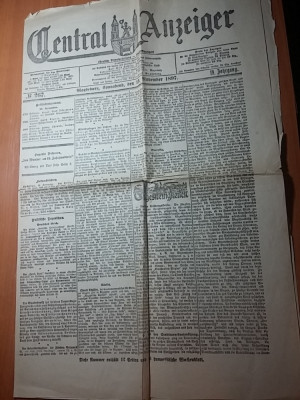 ziar german &amp;quot; central anzeiger &amp;quot; 13 noiembrie 1897 foto