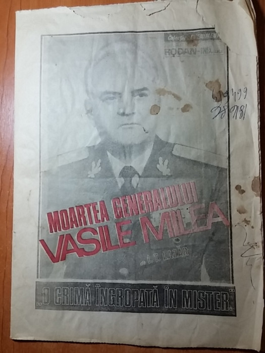 colectia evenimentul-moartea generalului vasile milea 1990