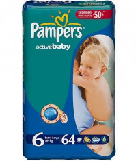 Scutece Pampers Active Baby 6 ExtraLarge 64 bucati foto