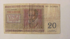 CY - 20 francs (franci) 1956 Belgia foto