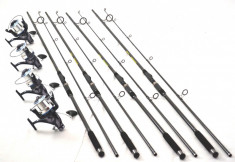 Set4 lansete CROSSFIRE 4lbs cu 4 mulinete XZ10000 9+1rulmenti si baitrunner foto