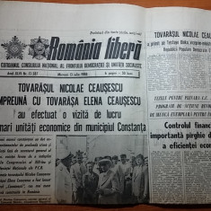 ziarul romania libera 13 iulie 1988 (vizita lui ceausescu in jud. constanta )