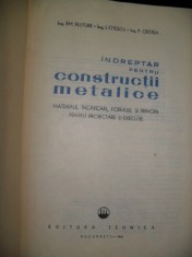 Indreptar pentru constructii metalice Em. Fluture foto