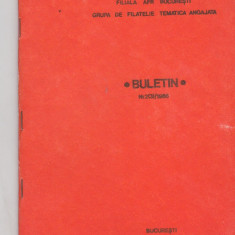 bnk fil Filiala AFR Bucuresti grupa filatelie tematica angajata buletin 2/1986