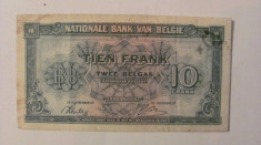 CY - 10 francs (franci) 1943 Belgia foto