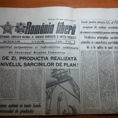 ziarul romania libera 14 iulie 1988 ( articol si fot despre jud. mures )