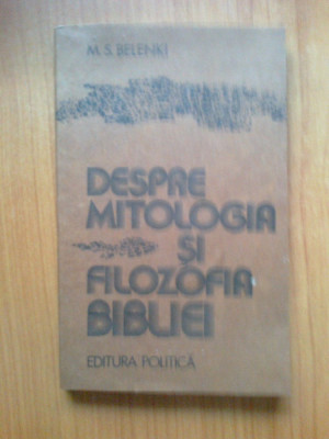 h4 M.S. Belenki - Despre mitologia si filozofia Bibliei foto