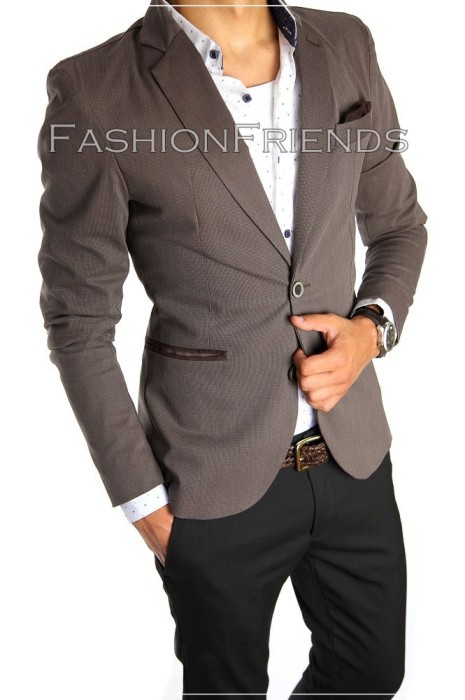 Sacou tip Zara Man maro casual - sacou barbati - sacou bumbac cod 4723 foto mare Sacou tip Zara Man maro casual - sacou barbati - sacou bumbac cod 4723 foto mare