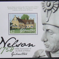 GIBRALTAR - ANIVERSARE NELSON 1 S/S, NEOBLITERATA - GB 053