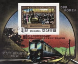 2233 - Coreea de Nord colita stampilata,tren,transporturi