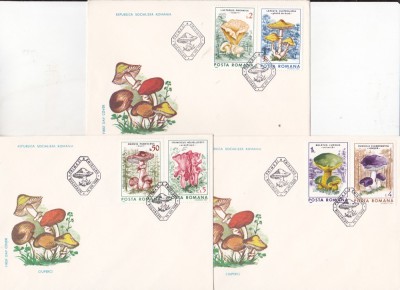 bnk fil FDC Romania 1986 - Ciuperci - LP1165 foto