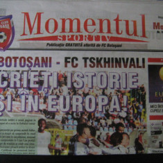 FC Botosani - FC Tskhinvali (2 iulie 2015) / program de meci Europa League