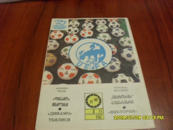 program Dinamo Tbilisi - Victoria Buc.