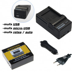 1 PATONA | Incarcator 4in1 USB + Acumulator pt Camera Sport HD SJ4000 SupTig3 foto