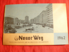 Felicitare -Neuer Weg 1962 - Propaganda Politica foto