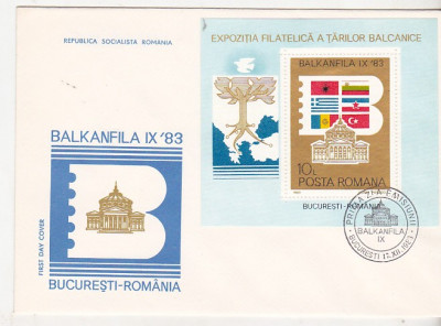 bnk fil FDC Romania 1983 - Balkanfila IX `83 - LP1089 foto