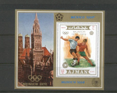 AJMAN 1971 FOTBAL -JOCURILE OLIMPICE MUNCHEN foto