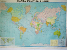 Harta politica a lumii - Ed. Didactica si pedagogica - 1990 foto