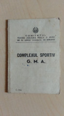 Brevet complexul sportiv G.M.A./ 1952 foto
