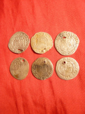 Lot 6 Denari Ungaria ,argint , gauriti ,anii 1527 ,1571 , 1580 ,1581 ,1591 foto