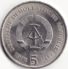 Republica Democrata Germana - 5 Mark 1972 - Orasul Meissen foto