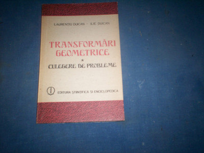 TRANSFORMARI GEOMETRICE CULEGERE DE PROBLEME foto