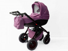 Carucior pentru copii 3 In 1 Amber Mykids Negru-Purple MyKids foto