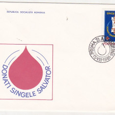 bnk fil FDC Romania 1984 - Donatori de sange- LP1040
