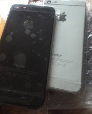 Carcasa capac spate iPhone 5 gen/stil/ca la iPhone 6 style mini Neagra Black foto